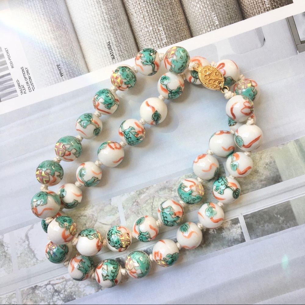 Vintage Art Glass Necklace